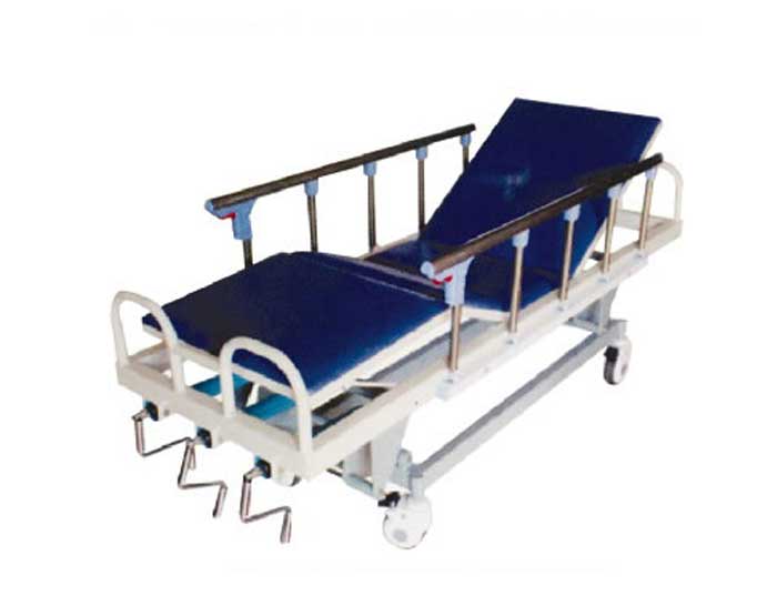D40-不銹鋼三搖升降搶救床 ABS床板、翻轉護欄、三搖升降搶救床